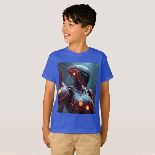 Robot uit de buitenruimte t-shirt (Voorkant volledig)