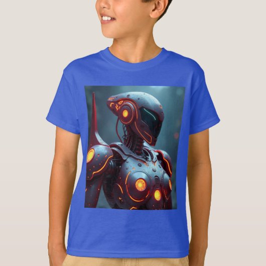 Robot uit de buitenruimte t-shirt (Voorkant)