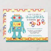 Robot - Uitnodiging van de partij (Voorkant / Achterkant)