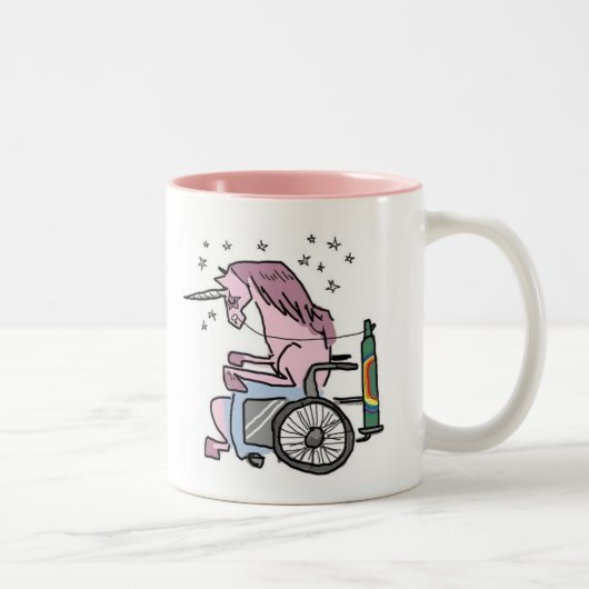 Robot Unicorn Attack Tweekleurige Koffiemok (Rechts)
