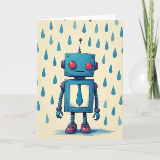 Robot Vaderdag Figuurkaart Kaart (Voorkant)