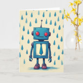 Robot Vaderdag Figuurkaart Kaart (Gele Bloem)