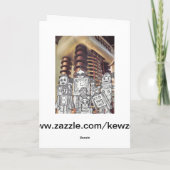 Robot Vakantie 8 Feestdagen Kaart (Achterkant)