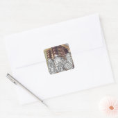 Robot Vakantie 8 Vierkante Sticker (Envelop)