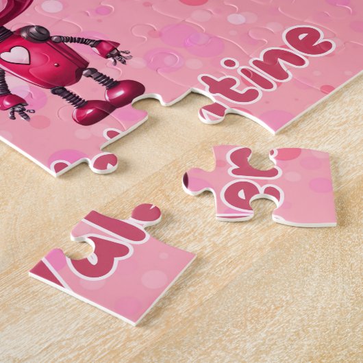 Robot Valentine's Day Puzzle Legpuzzel (Zijkant)