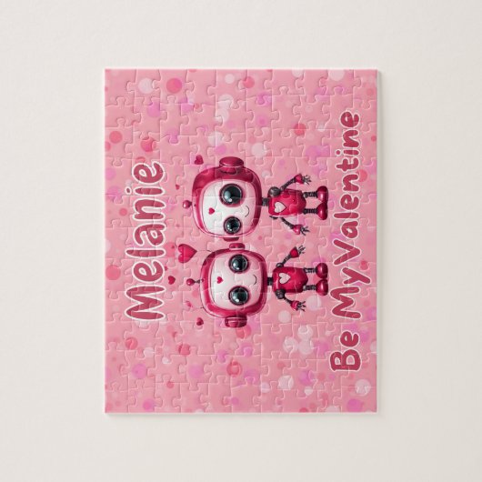 Robot Valentine's Day Puzzle Legpuzzel (Verticaal)