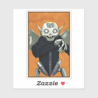 Robot Vampire Dracula Sticker