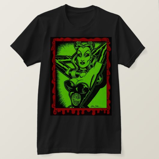 Robot Vampire Vixen T-shirt (Design voorkant)