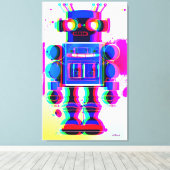 Robot Verdachte Nummer 4 Canvas Afdruk (Insitu (Houten vloer))