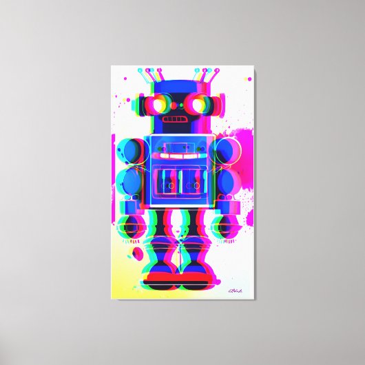 Robot Verdachte Nummer 4 Canvas Afdruk (Voorkant)