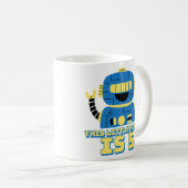 Robot Verjaardag 5 jaar Koffiemok (Voorkant rechts)