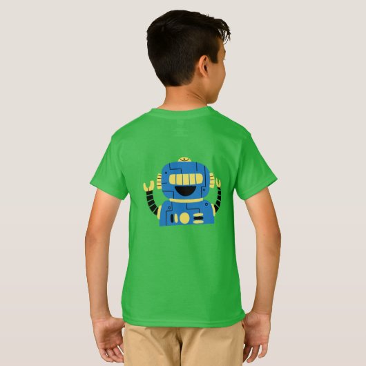 Robot Verjaardag 5 jaar T-shirt (Achterkant volledig)