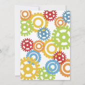 Robot Verjaardag Uitnodigingen Robots Verjaardagsf (Achterkant)