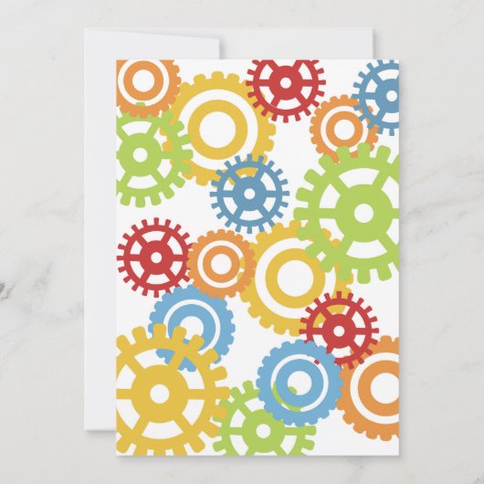 Robot Verjaardag Uitnodigingen Robots Verjaardagsf (Achterkant)