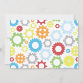 Robot Verjaardagsfeest Uitnodiging (Achterkant)