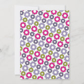 ROBOT Verjaardagsfeestje Roze Tandwielen Robots Ui Kaart (Achterkant)