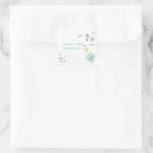 robot verjaardagsfeestje vierkante sticker (Tas)