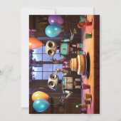 Robot Verjaardagsfeestuitnodigingen Digitaal downl Kaart (Achterkant)