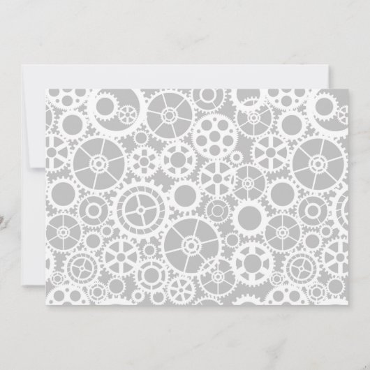 Robot verjaardagsuitnodiging kaart (Achterkant)