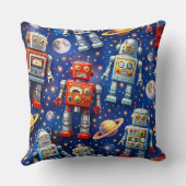 Robot verkenning kosmisch kunstwerk kussen (Achterkant)