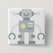 robot vierkante button 5,1 cm (Voorkant)