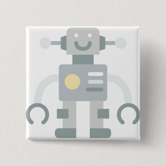 robot vierkante button 5,1 cm (Voorkant)
