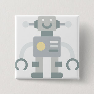 robot vierkante button 5,1 cm