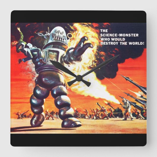 Robot Vierkante Klok (Voorkant)