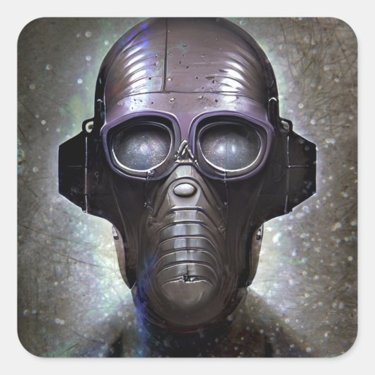 Robot Vierkante Sticker (Voorkant)