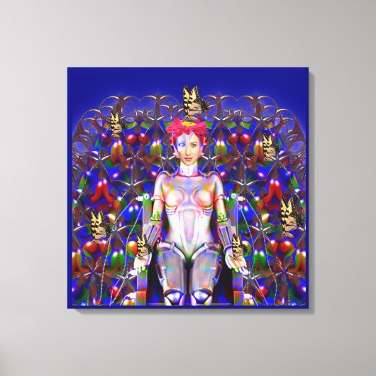 Robot Vlinder Canvas Afdruk (Voorkant)