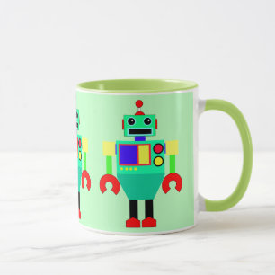 ROBOT VOOR GROEN, ROOD EN GEEL MOK