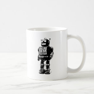  robot voor zwart en wit koffiemok