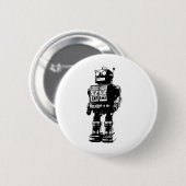 robot voor zwart en wit ronde button 5,7 cm (Voorkant /achterkant)