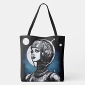 Robot Vrouw VI Tote Bag (Achterkant)