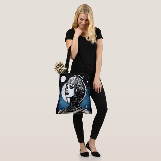 Robot Vrouw VI Tote Bag (Op model)