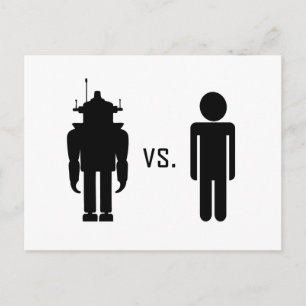 Robot vs. mens briefkaart