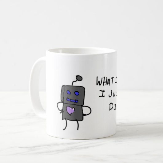 Robot Wat als ik dat niet deed? Mok (Voorkant links)