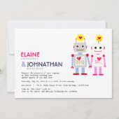 Robot Wedding Invitation Kaart (Voorkant)