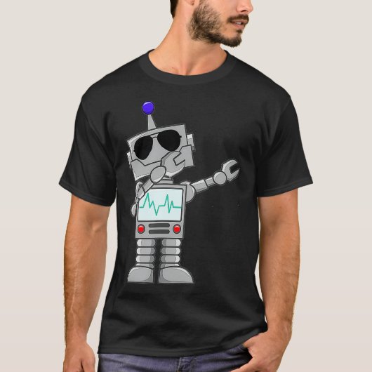Robot weer naar school t-shirt (Voorkant)