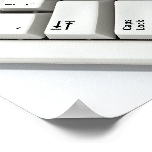 Robot werkt op de computer poster (Hoek)