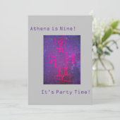 Robot Wetenschap Feest Uitnodiging (Staand voorkant)