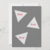 Robot Wetenschap Feest Uitnodiging (Achterkant)