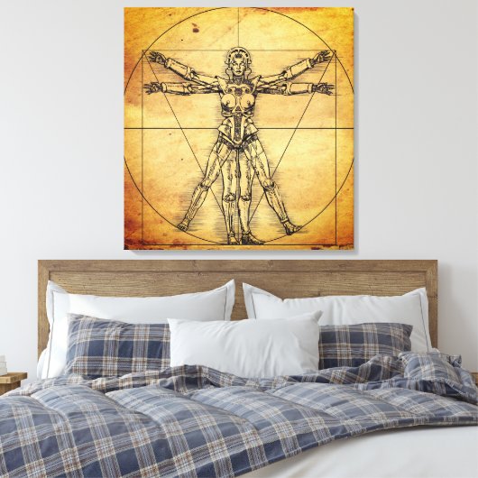 Robot Woman Canvas Afdruk (Insitu (Slaapkamer))