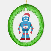 Robot Wreath Keramisch Ornament (Links)