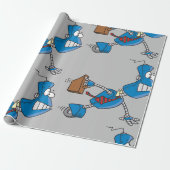 Robot Zakelijke Uitvoerder Cadeaupapier (Uitgerold)