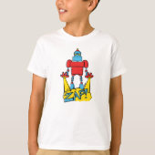 Robot Zapping Illustratie T-shirt (Voorkant)