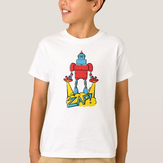Robot Zapping Illustratie T-shirt (Voorkant)