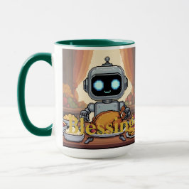 Robot Zegeningen Thanksgiving Dinner Mok