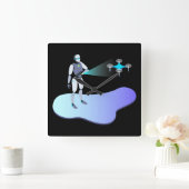 Robotachtig Vierkante Klok (Huis)