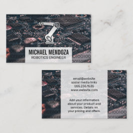 robotarm | binaire code | CPU-printplaat Visitekaartje